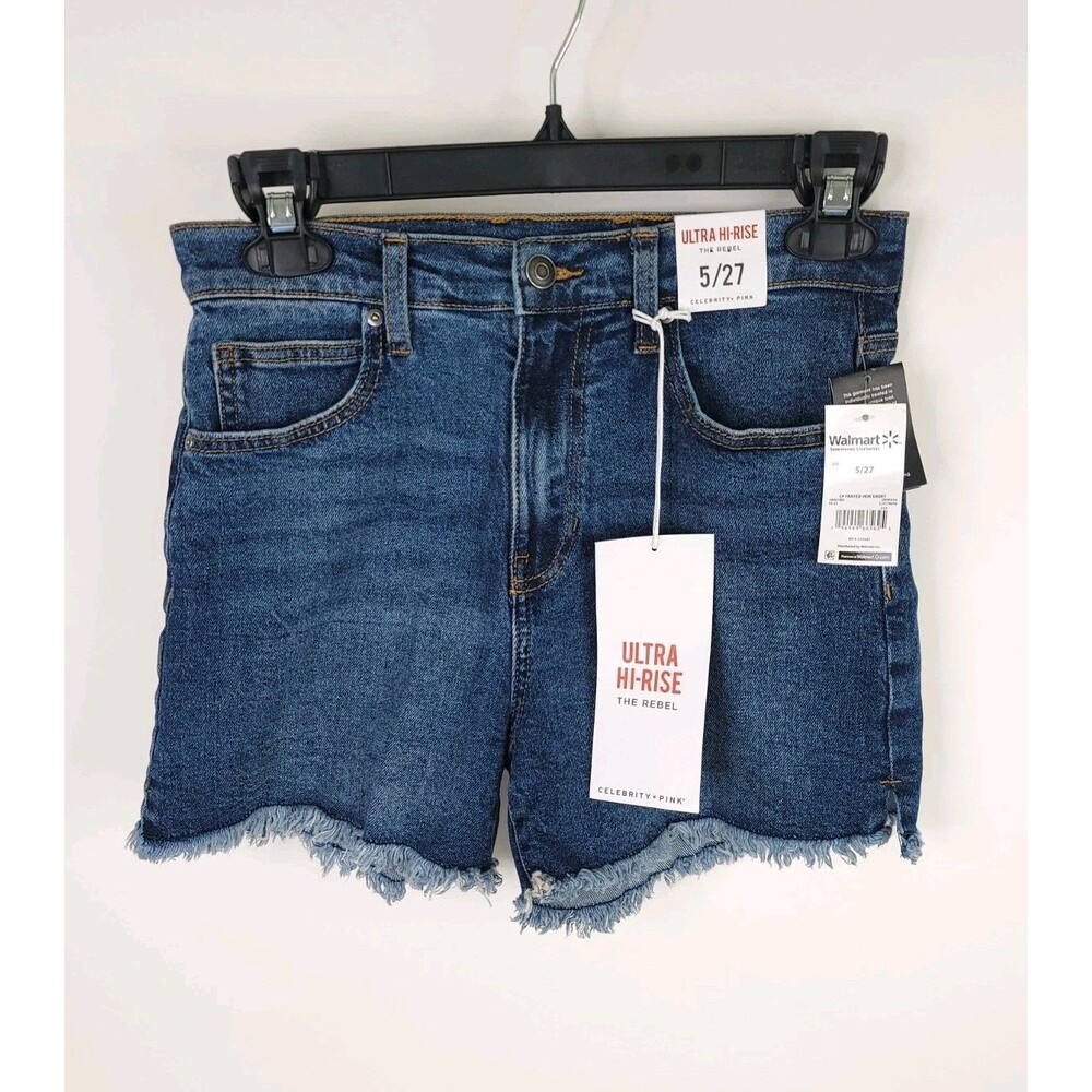 Celebrity Pink Ultra High Rise Shorts Womens 5 Blue Denim Juniors New With Tags